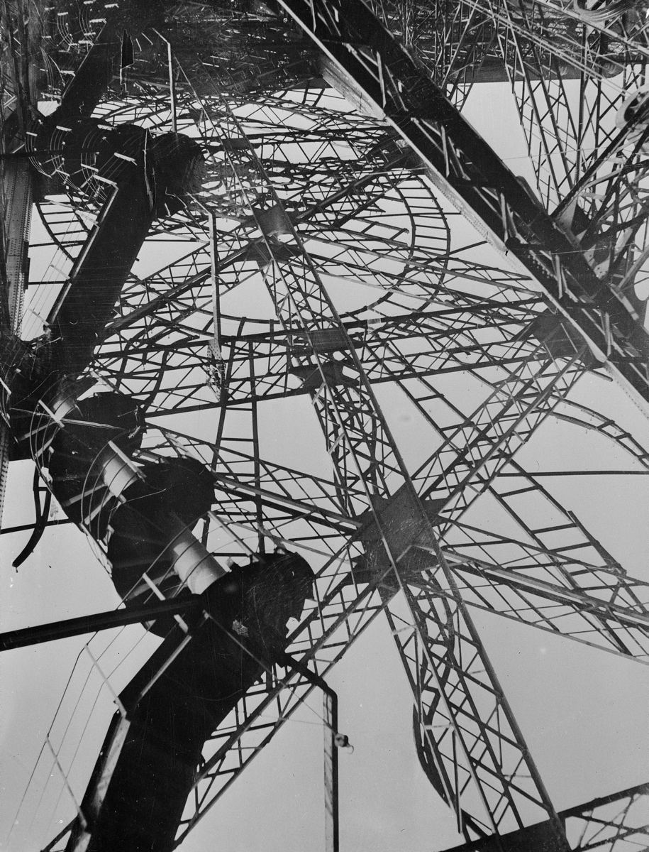 The staircase of the Eiffel Tower still under construction is seen in 1887. Most visitors will use the elevator to get from the first floor to the second floor observatory.
