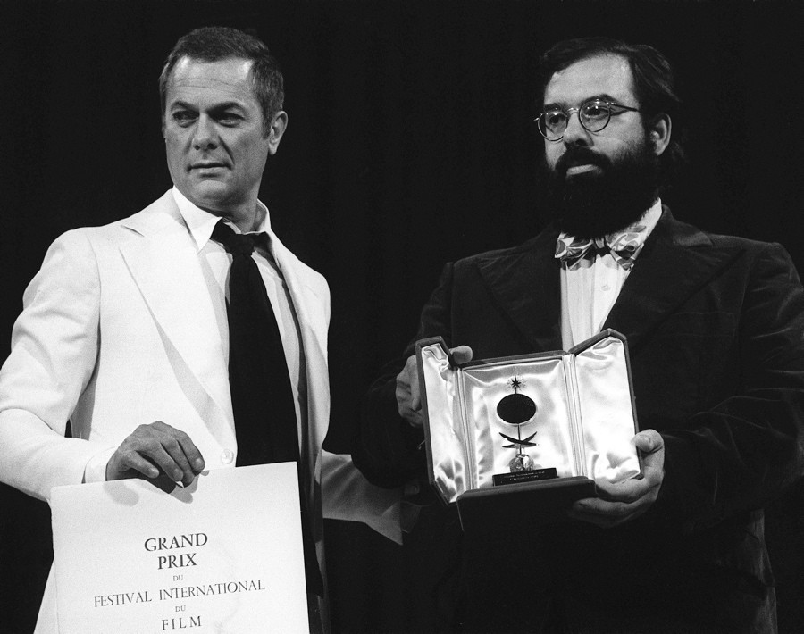 American film director Francis Ford Coppola was awarded his first Palme d'Or for 