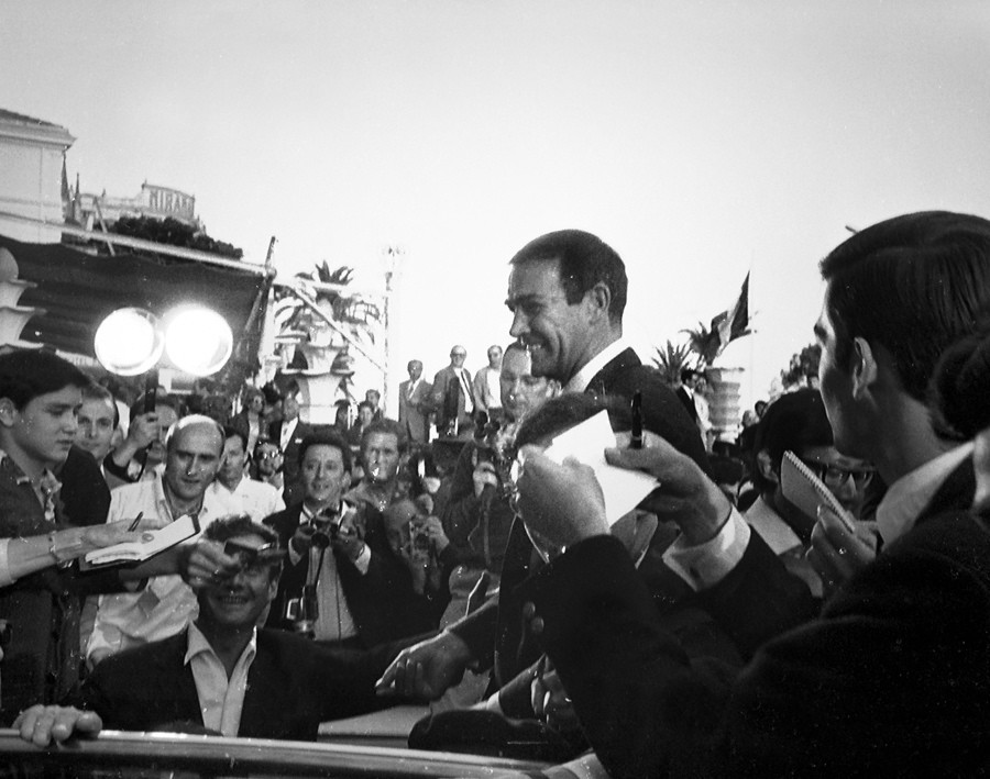 James Bond does Cannes! A young Sean Connery is seen at Cannes in 1965. That year the Scottish actor played James Bond for the fourth time in 