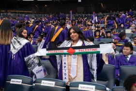 Pro-Palestine protesters walked out of New York University's main graduation ceremony Wednesday, after weeks of nonstop antiwar demonstrations.