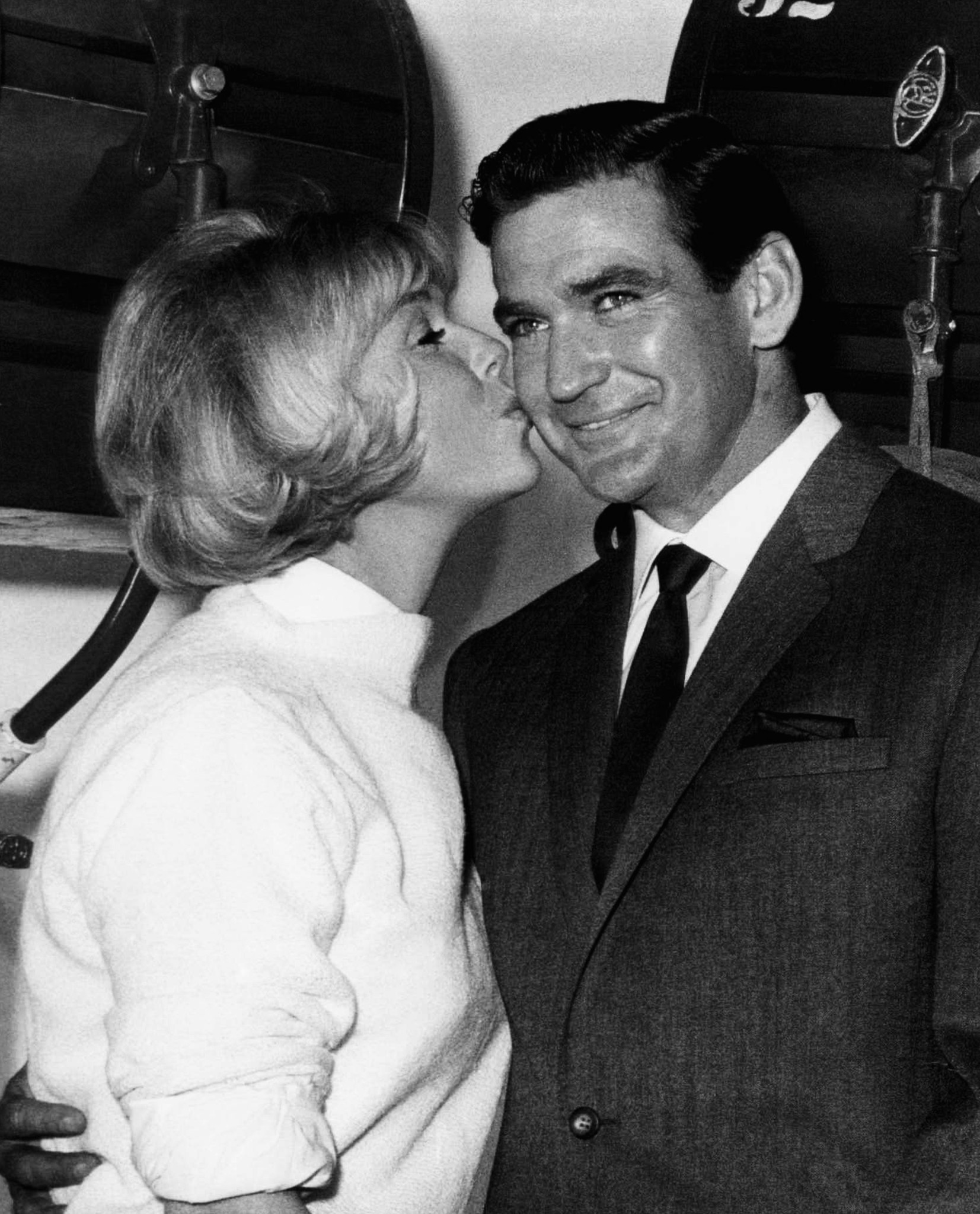 Rod Taylor, Australian movie star, celebrates his 35th birthday by working on the set 